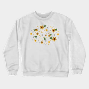 Woodland Yellow Flowers - Cream Crewneck Sweatshirt